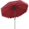 Promotions Lauko skėtis 305x244 cm raudonas poliesterio audinys