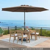 Promotions Lauko skėtis 360x250 cm Kavos spalvos