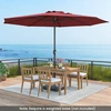 Promotions Lauko skėtis 360x250 cm Raudonas poliesterio audinys