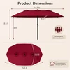 Promotions Lauko skėtis 472x290 cm raudonas