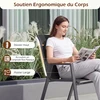 Promotions Lauko sodo kėdžių rinkinys 56x66x88 cm juodas metalinis rėmas