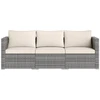 Promotions Lauko sofos komplektas 3 dalių modulinis PE rotangas 67x67x61,5 cm smėlio spalvos