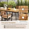 Promotions Lauko stalas, 200x90x75 cm, natūralios spalvos, juodas