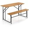 Lauko baldų komplektas Promotions Lauko stalas-suolas, 132x81.3x74.9 cm, juoda, akacijos mediena