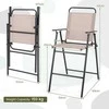 Promotions Lauko sulankstomas baro aukščio kėdė, 53.3x68.6x111.8 cm, smėlio spalvos