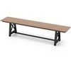 Promotions Lauko suoliukas, 182,9x35,6x40,6 cm, rudos ir juodos spalvos