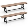 Promotions Lauko suoliukas, 182,9x35,6x40,6 cm, rudos ir juodos spalvos