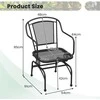 Promotions Lauko supamieji krėslai, komplektas iš 2 vnt., 61x54x85 cm, juodos spalvos