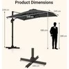 Promotions Lauko terasos pasvirus skėtis, 245x245x238 cm, Pilkas