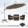 Promotions Lauko terasos skėtis, 325x261 cm, rudas