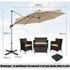 Promotions Lauko terasos skėtis, 325x261 cm, smėlio spalvos