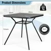 Promotions Lauko valgomasis stalas, 80x80x72 cm, juodas, metalas, lauko baldai