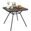 Promotions Lauko valgomasis stalas, 80x80x72 cm, juodas, metalas, lauko baldai