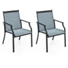 Promotions Lauko valgomojo kėdės 68x61x90 cm mėlynos metalas audinys