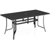 Promotions Lauko valgomojo stalas 160x83.8x73.7 cm Juodas metalas