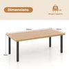 Promotions Lauko valgomojo stalas 200x100x75 cm natūralaus/juodo akacijos medienos stalviršis