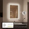 Promotions LED veidrodis voniai, 70x50x3 cm, sidabrinis, grūdintas stiklas