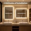 Promotions LED veidrodis voniai, 80x60x3 cm, sidabrinis, grūdintas stiklas