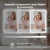 Promotions LED veidrodis voniai, 80x60x3 cm, sidabrinis, grūdintas stiklas