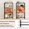Promotions Lentyna, 4 lygių reguliuojama metalinė konstrukcija, 59x34x108 cm, juoda