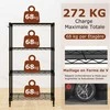 Promotions Lentyna, 4 lygių reguliuojama metalinė konstrukcija, 59x34x108 cm, juoda