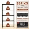 Promotions Lentyna, 5 pakopų, metalinė, 91x35x182 cm, juoda, reguliuojama