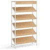 Promotions Lentyna, 6 lygių pastatoma lentyna, 90x30x161 cm, ruda, metalinis rėmas