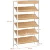 Promotions Lentyna, 6 lygių pastatoma lentyna, 90x30x161 cm, ruda, metalinis rėmas