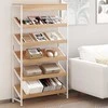 Promotions Lentyna, 6 lygių pastatoma lentyna, 90x30x161 cm, ruda, metalinis rėmas