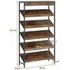 Promotions Lentyna, 6 pakopų pastatoma lentyna, 90x30x161 cm, ruda, metalinis rėmas