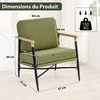 Promotions Lounge kėdė 73x67x66 cm žalia metalas