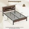 Promotions Lova, 200x140 cm, ruda, su laikymo vieta