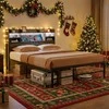 Promotions Lova, 224x141x109 cm, ruda, metalas, su laikymo vieta