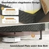 Lova Promotions Lovos rėmas, 207.5x146x95-110 cm, pilka, veliūru aptraukta