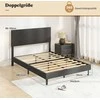 Lova Promotions Lovos rėmas, 207.5x146x95-110 cm, pilka, veliūru aptraukta