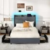 Lova Promotions Lovos rėmas, 200x160x121,5 cm, Pilka