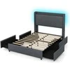 Lova Promotions Lovos rėmas, 200x160x121,5 cm, Pilka