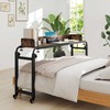 Promotions Stalas lovai, 135,5-206x40x73,5-102,5 cm, Rudas ir Juodas