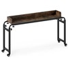 Promotions Stalas lovai, 135,5-206x40x73,5-102,5 cm, Rudas ir Juodas