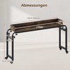 Promotions Stalas lovai, 135,5-206x40x73,5-102,5 cm, Rudas ir Juodas