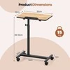 Promotions Lovos stalas, 52x33x69-112 cm, Rudas