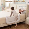 Promotions Lovos turėklas 80x30x60 cm Baltas Sulankstomas Reguliuojamas Apsauginis Sargas