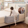 Promotions Lovos turėklas 80x30x60 cm Pilkas Sulankstomas Reguliuojamas