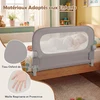 Promotions Lovos turėklas 80x30x60 cm Pilkas Sulankstomas Reguliuojamas