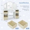 Promotions Makiažo staliukas, 2-in-1 princesės stiliaus, 104x40x117 cm, baltas