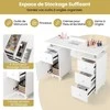 Promotions Manikiūro stalas 108x45x78 cm baltas, elektrinis dulkių surinkėjas