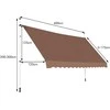 Promotions Markizė, Apkabinama markizė, 400 cm pločio, Ruda