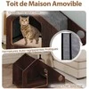 Promotions Medinis katės namelis vidaus patalpoms, 60x40x40 cm, ruda pilka
