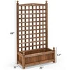 Promotions Medinis gėlių vazonas su grotelėmis, 65x28x120 cm, rudas