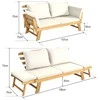 Promotions Miegamoji sofa, 198x75x75 cm, balta, akacijos mediena